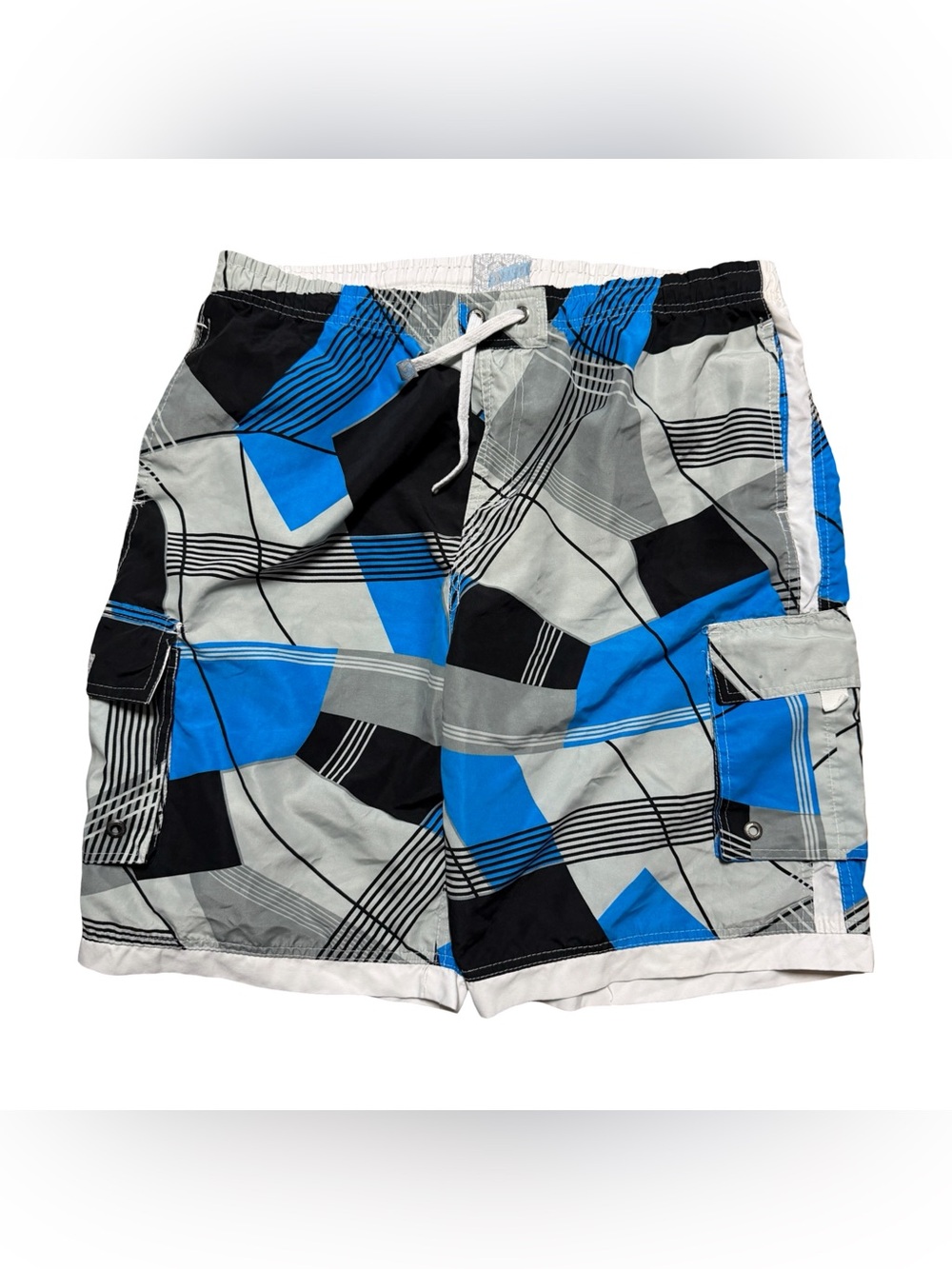 Vintage Y2K Split USA Abstract Grunge Surf Board Style Shorts Size L